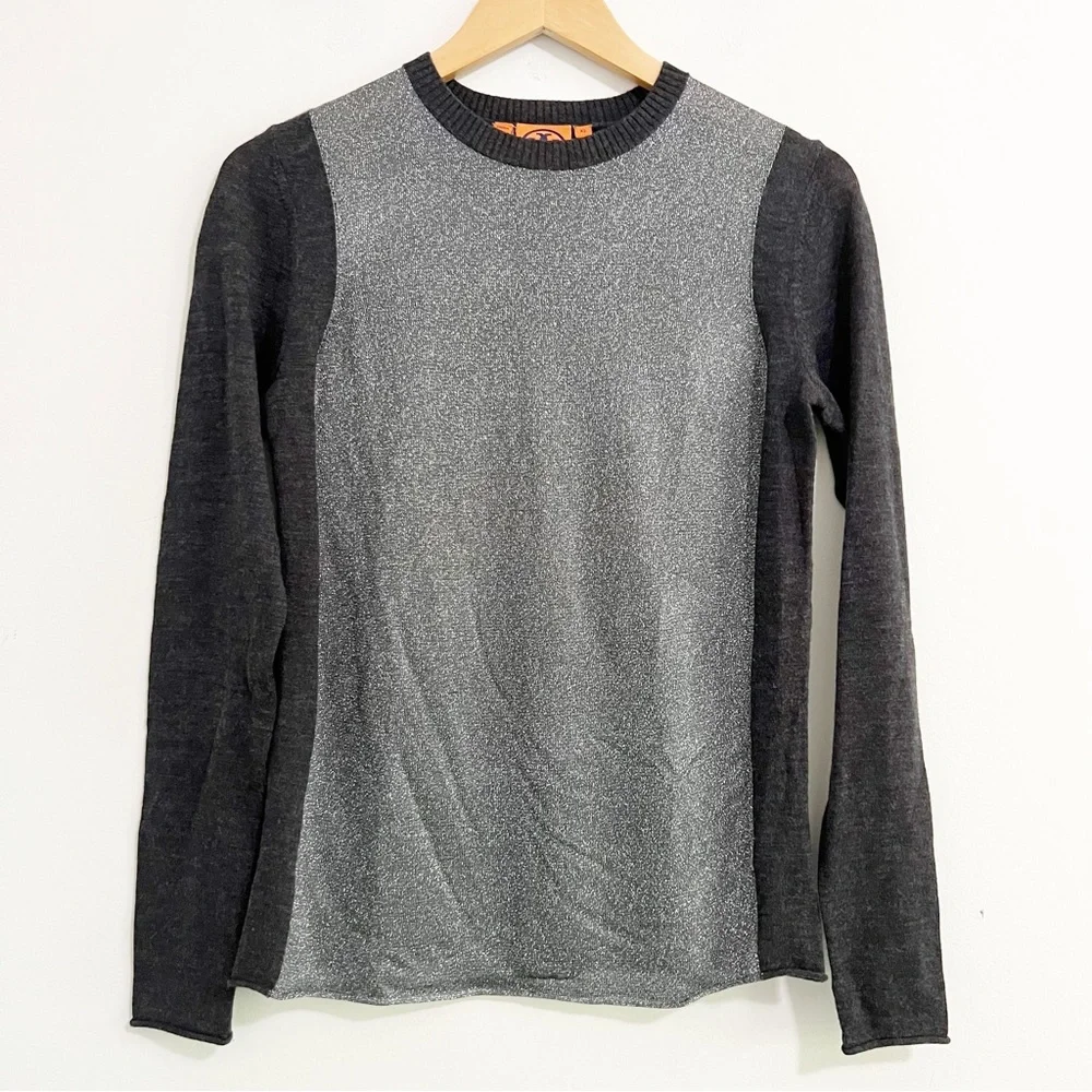 Tory Burch Silver Sparkly Sweater